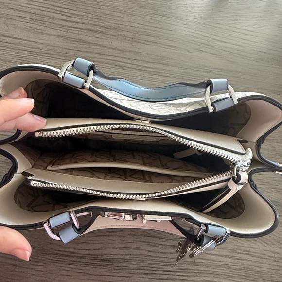 Calvin Klein Beige and Gray Satchel - Picture 3 of 4